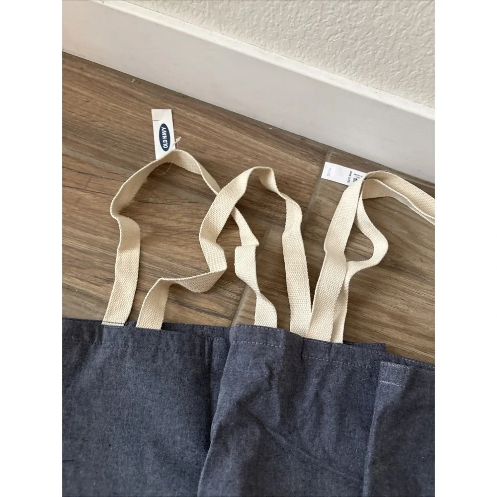 3 Matching Heavy Duty Canvas Shopping Bags Old Navy 24